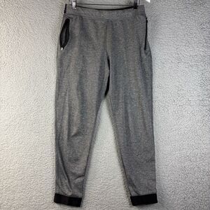 Champion Duo Dry Pull On Elastic Waist Jogger Sweatpants Gray Sz M *READ ZIPPER*
